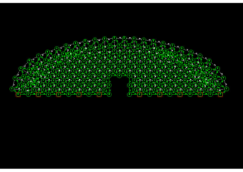 青岛锡林浩特91跨，1000米长干煤棚网架设计