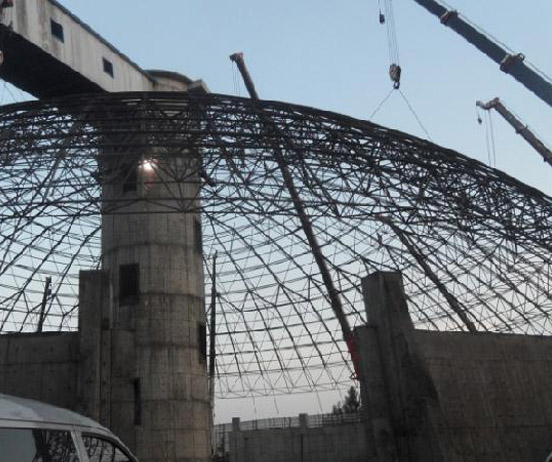 青岛网架分条或分块安装法